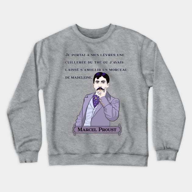 Marcel Proust La Madeleine Crewneck Sweatshirt by VioletAndOberon